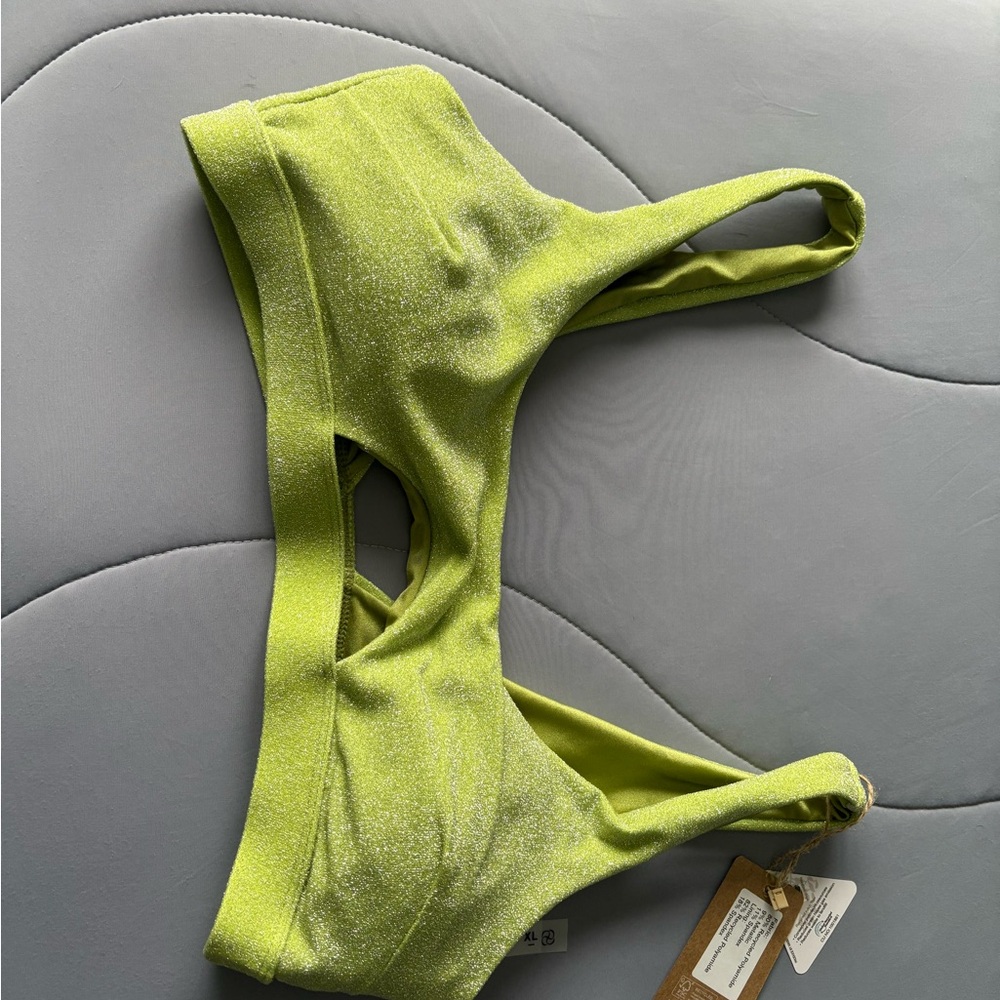 Berlook Lime Green Keyhole Bikini Top